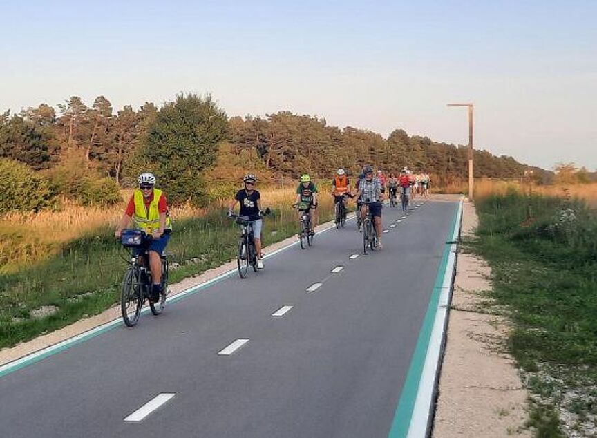 Feierabendtour Foto unser Feierabendtour über den Radschnellweg